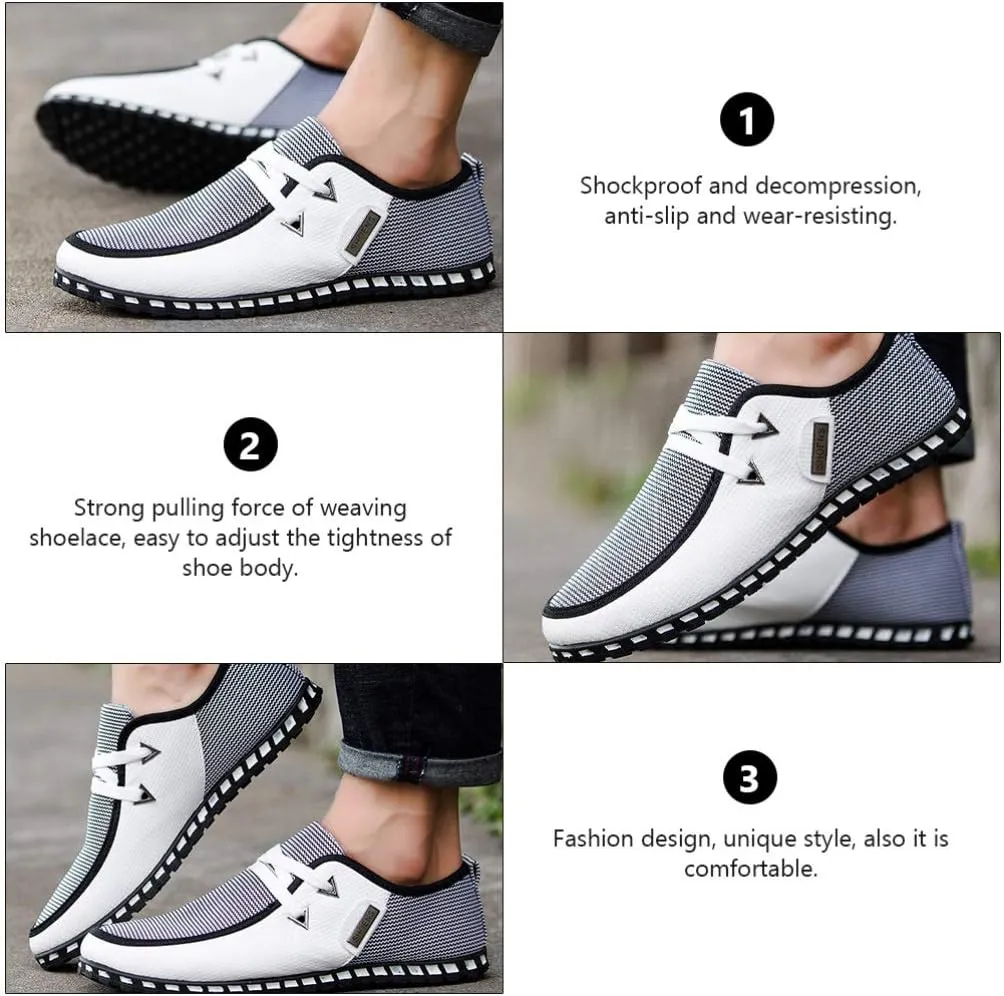 1 Pair Men Driving Shoes Breathable Casual Gommino Shoes Fashion Sneakers