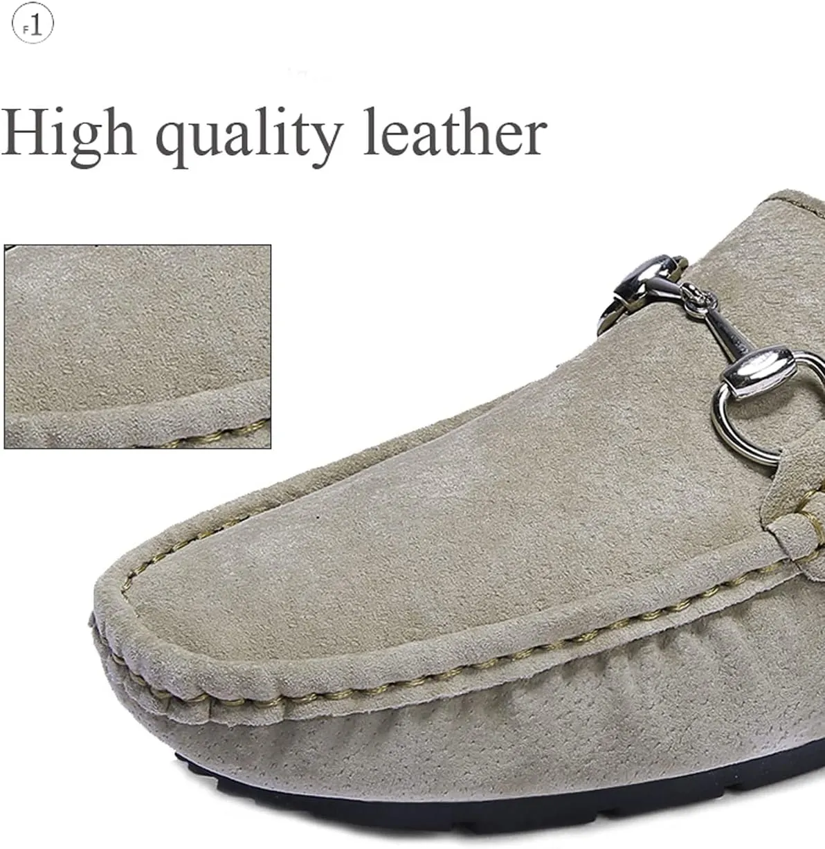 Asifn Men's Casual Leather Loafers Fashion Walking Flat Slip-On Lightweight Driving Shoes