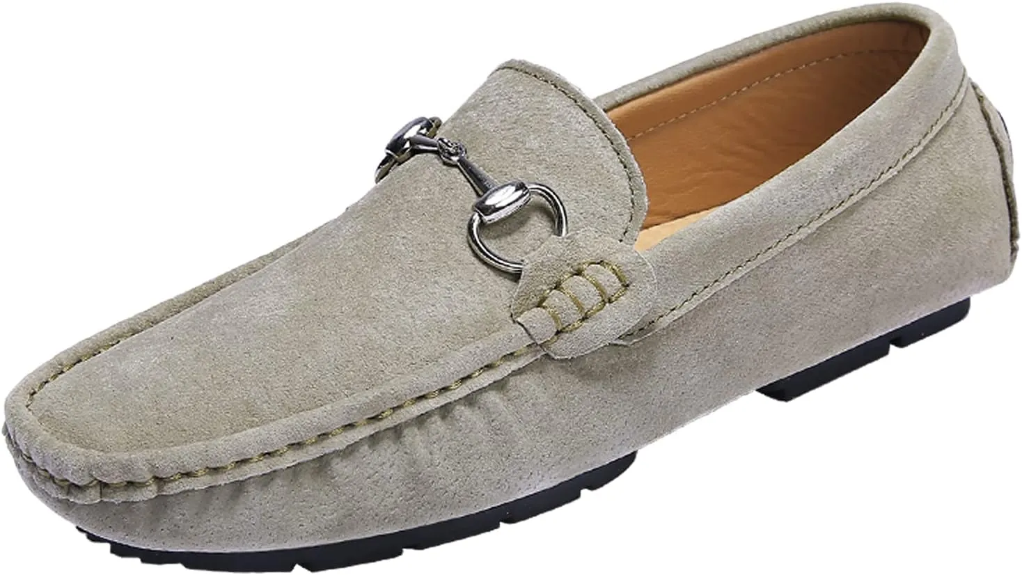 Asifn Men's Casual Leather Loafers Fashion Walking Flat Slip-On Lightweight Driving Shoes
