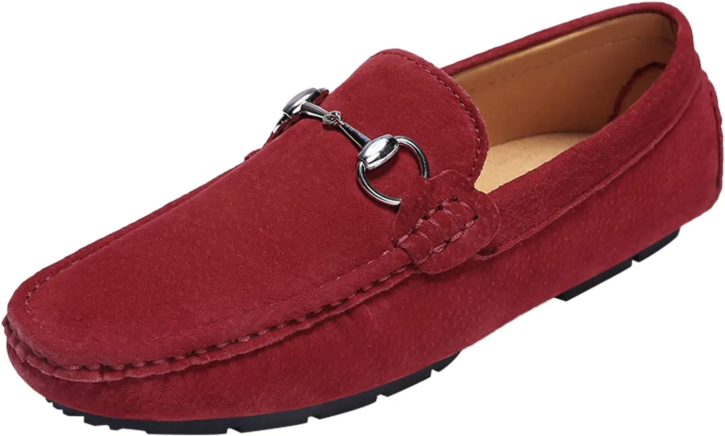 Asifn Men's Casual Leather Loafers Fashion Walking Flat Slip-On Lightweight Driving Shoes