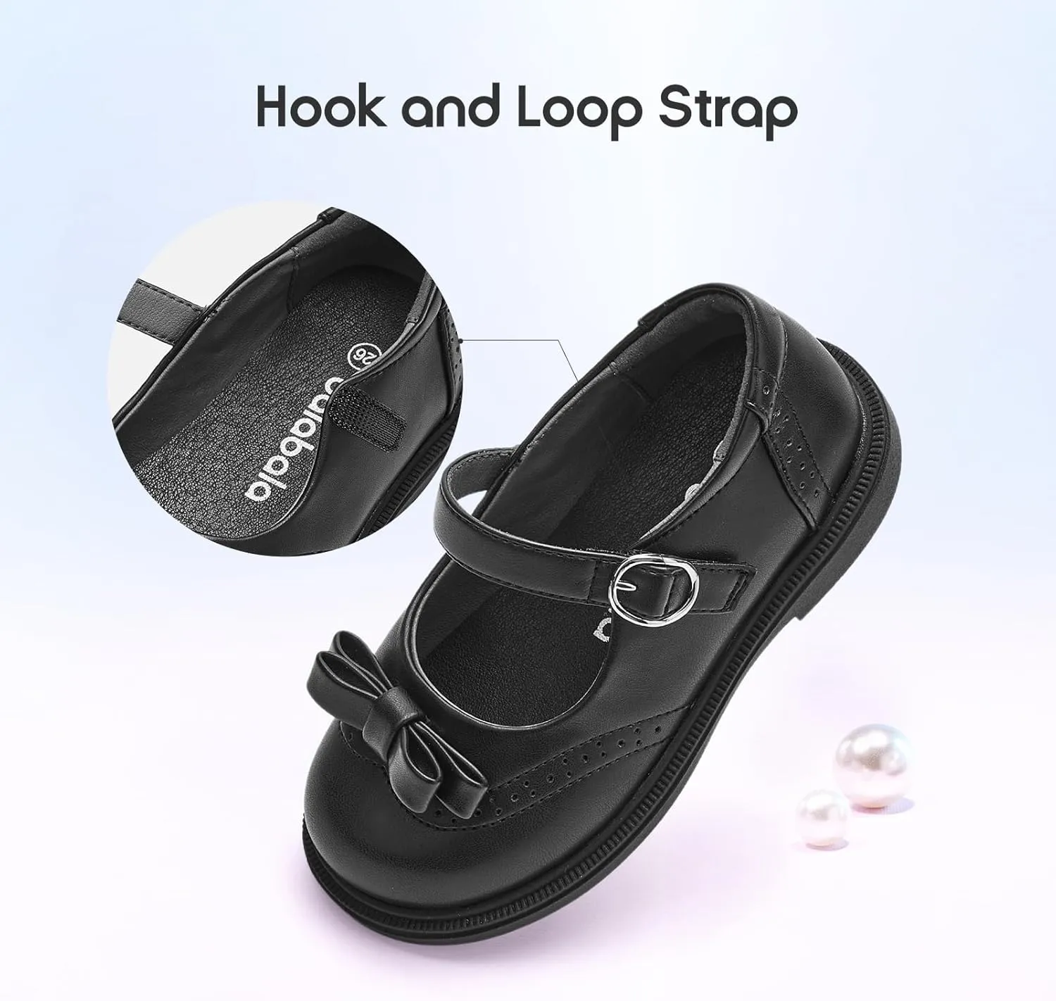 Balabala Toddler Girls Mary Jane Flats Ballet Shoes,Little Girl Princess Dress Shoes for School, Party and Wedding