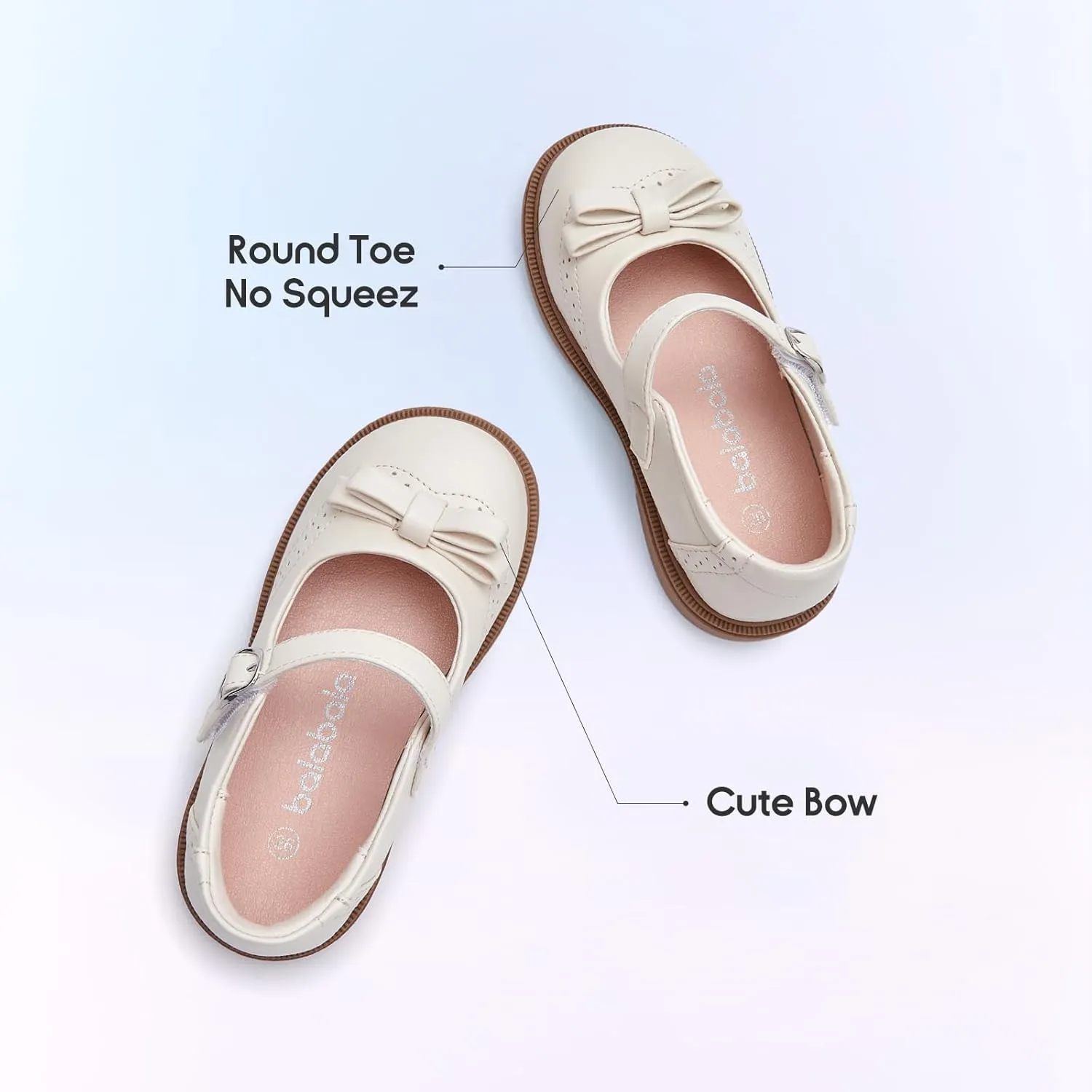 Balabala Toddler Girls Mary Jane Flats Ballet Shoes,Little Girl Princess Dress Shoes for School, Party and Wedding