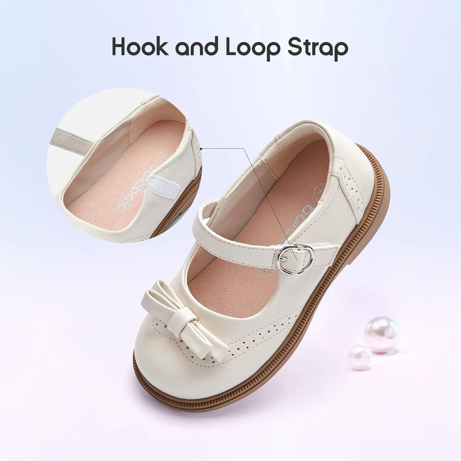 Balabala Toddler Girls Mary Jane Flats Ballet Shoes,Little Girl Princess Dress Shoes for School, Party and Wedding