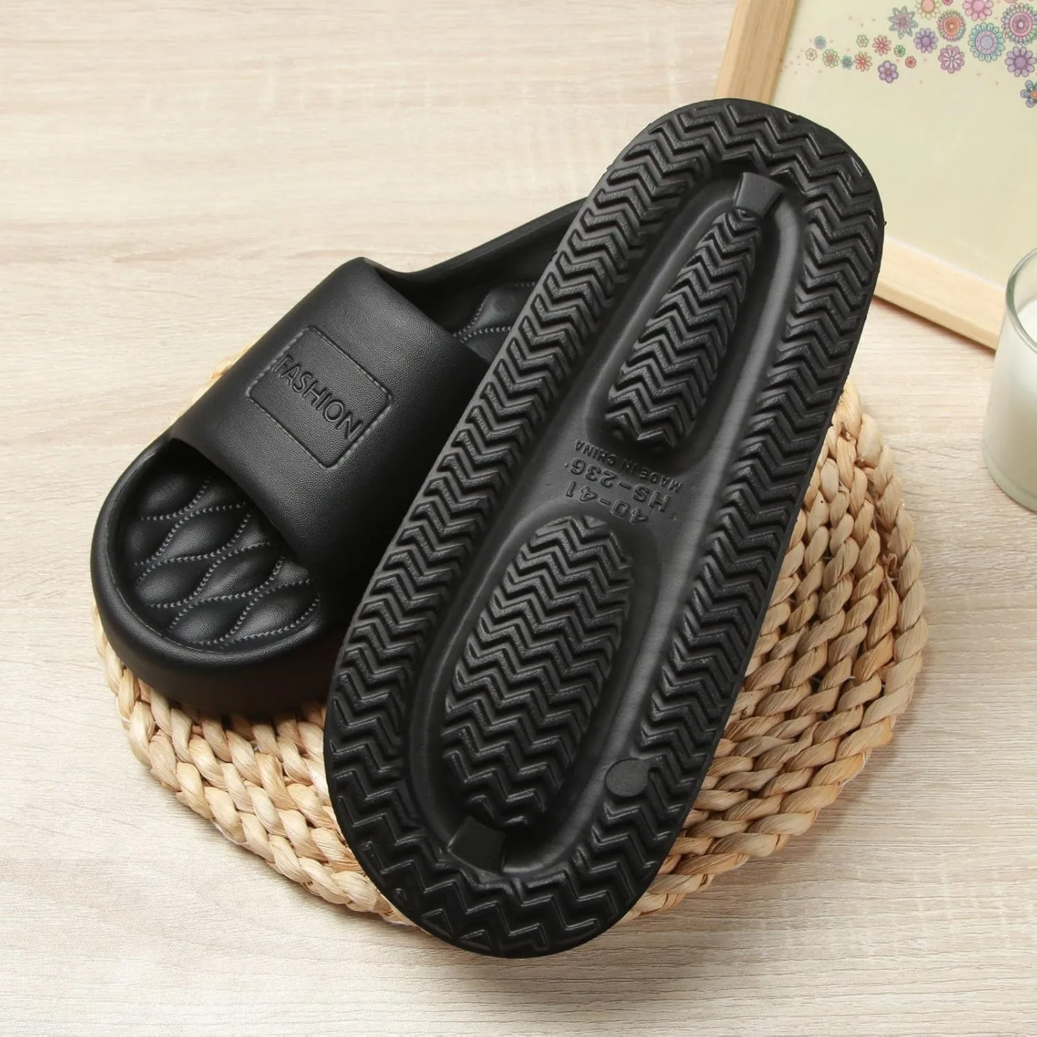 Bathroom Slippers Shower Shoes Quick Drying Sandals Indoor and Outdoor Non Slip Summer Bathroom Indoor House Slippers with Drain Holes
