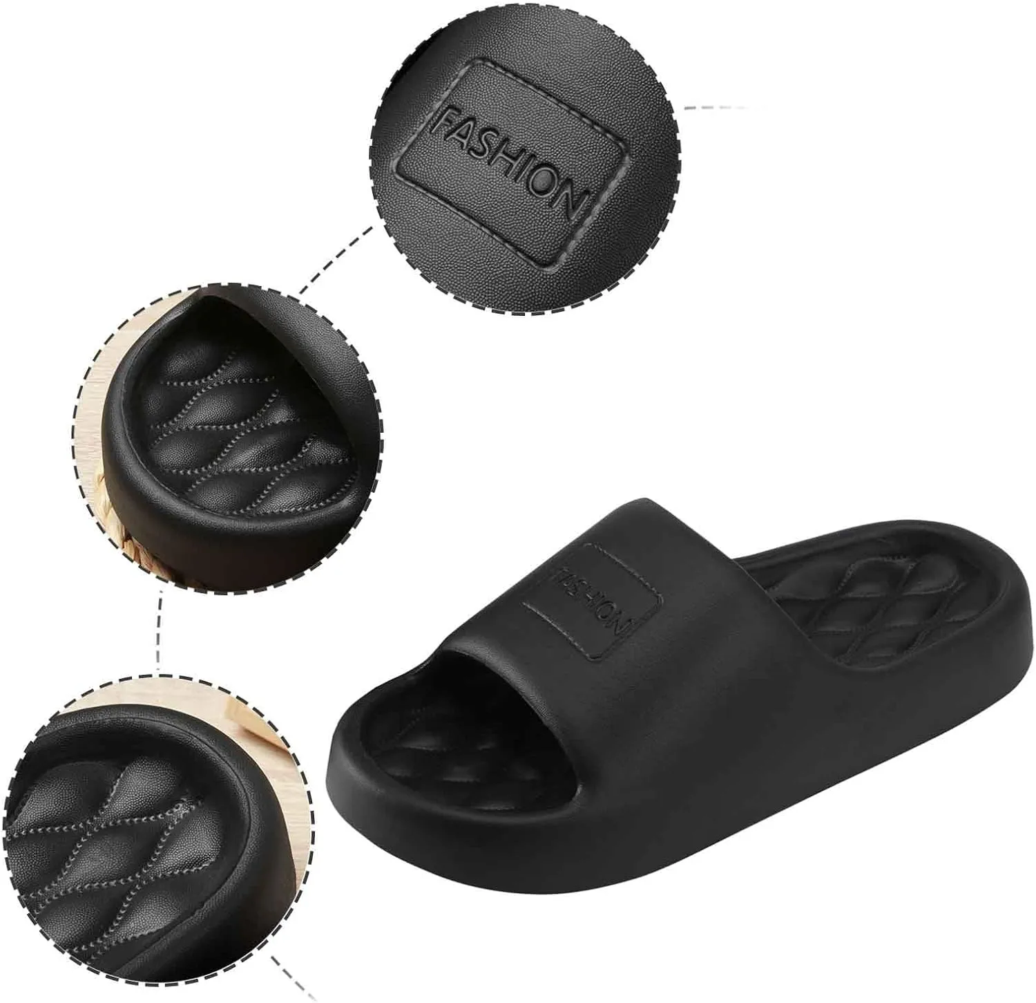 Bathroom Slippers Shower Shoes Quick Drying Sandals Indoor and Outdoor Non Slip Summer Bathroom Indoor House Slippers with Drain Holes