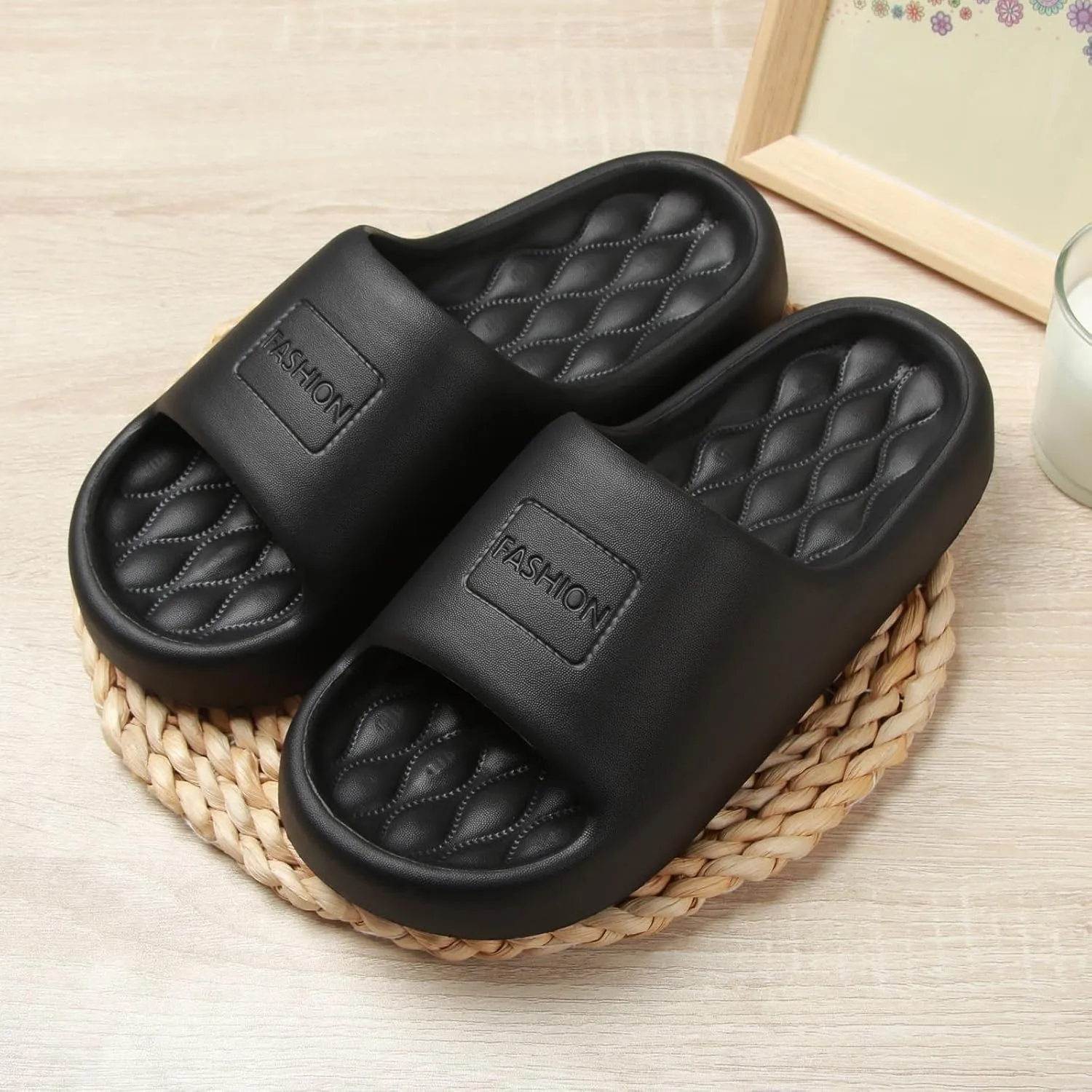 Bathroom Slippers Shower Shoes Quick Drying Sandals Indoor and Outdoor Non Slip Summer Bathroom Indoor House Slippers with Drain Holes