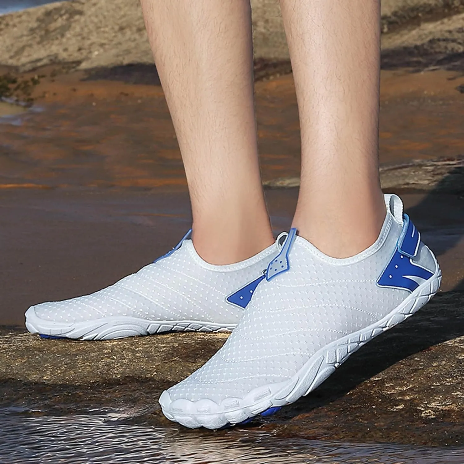 Beach Water Shoes Mens Womens Wetsuit Boots Quick Dry Water Pool Trainer Sport Shoes for Swim Surf Beach Boating Snorkeling Diving Running Yoga High Top Barefoot Water Socks for Men Women