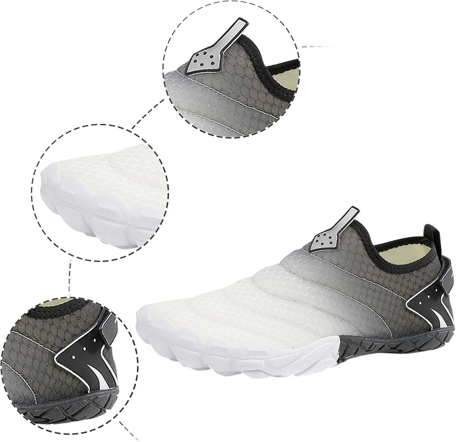 Beach Water Shoes Mens Womens Wetsuit Boots Quick Dry Water Pool Trainer Sport Shoes for Swim Surf Beach Boating Snorkeling Diving Running Yoga High Top Barefoot Water Socks for Men Women
