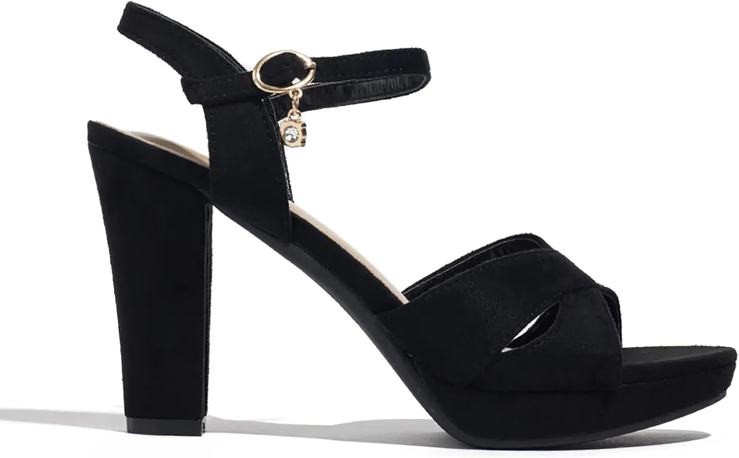 Block Heeled Platform Sandals Chunky Open Toe Shoes for Women