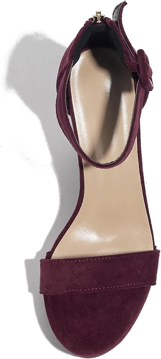Block Heeled Platform Sandals Chunky Open Toe Shoes for Women