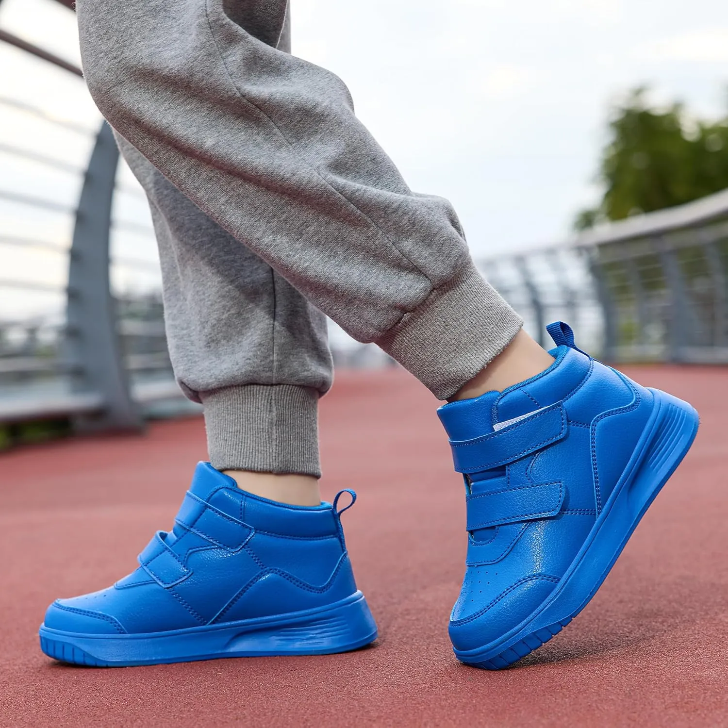 Boys High Top Sneakers Fashion Girls Shoes Lightweight Casual Kids Gym Shoes