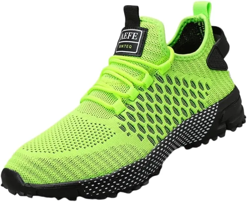 Breathable Athletic Sneakers Breathable Men's Casual Athletic Sneakers Lace-Up, Comfort Fit for All-Day Wear, Solid Color with Sporty Accents