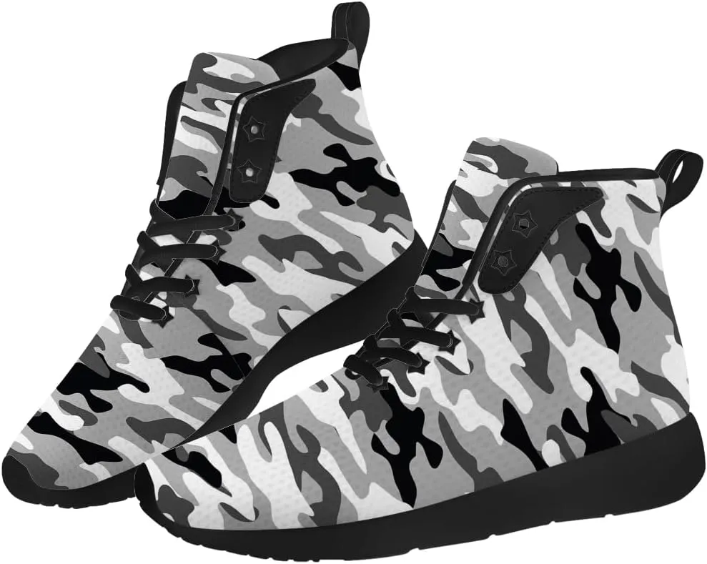 Camouflage Shoes for Men Women High Top Sneakers Gifts for Women Men