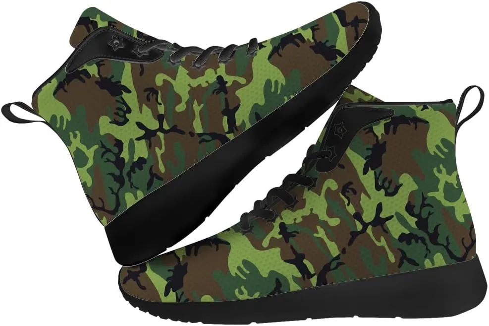Camouflage Shoes for Men Women High Top Sneakers Gifts for Women Men