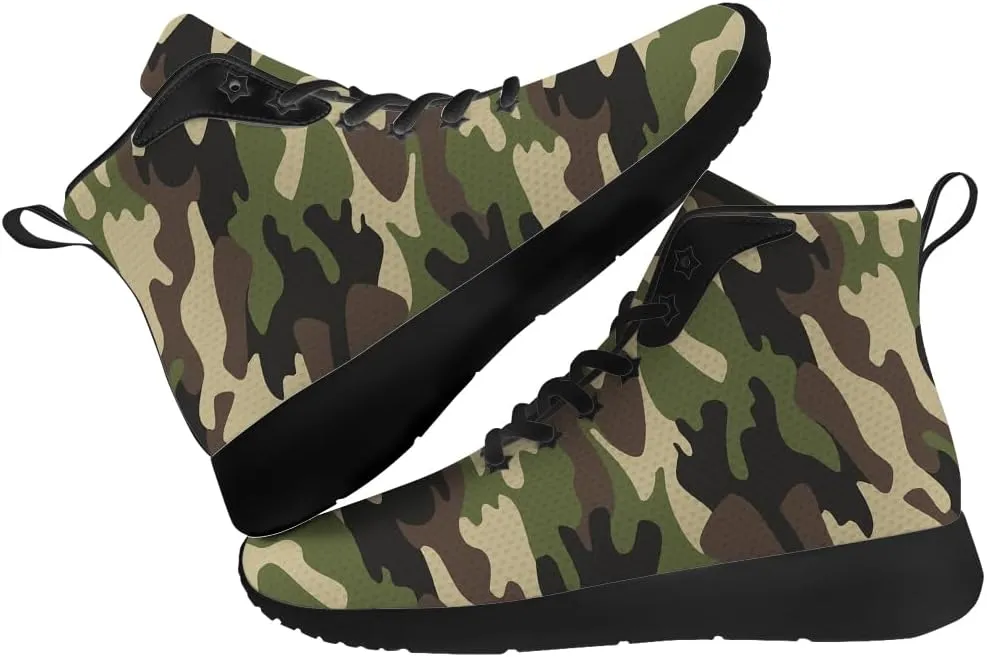Camouflage Shoes for Men Women High Top Sneakers Gifts for Women Men