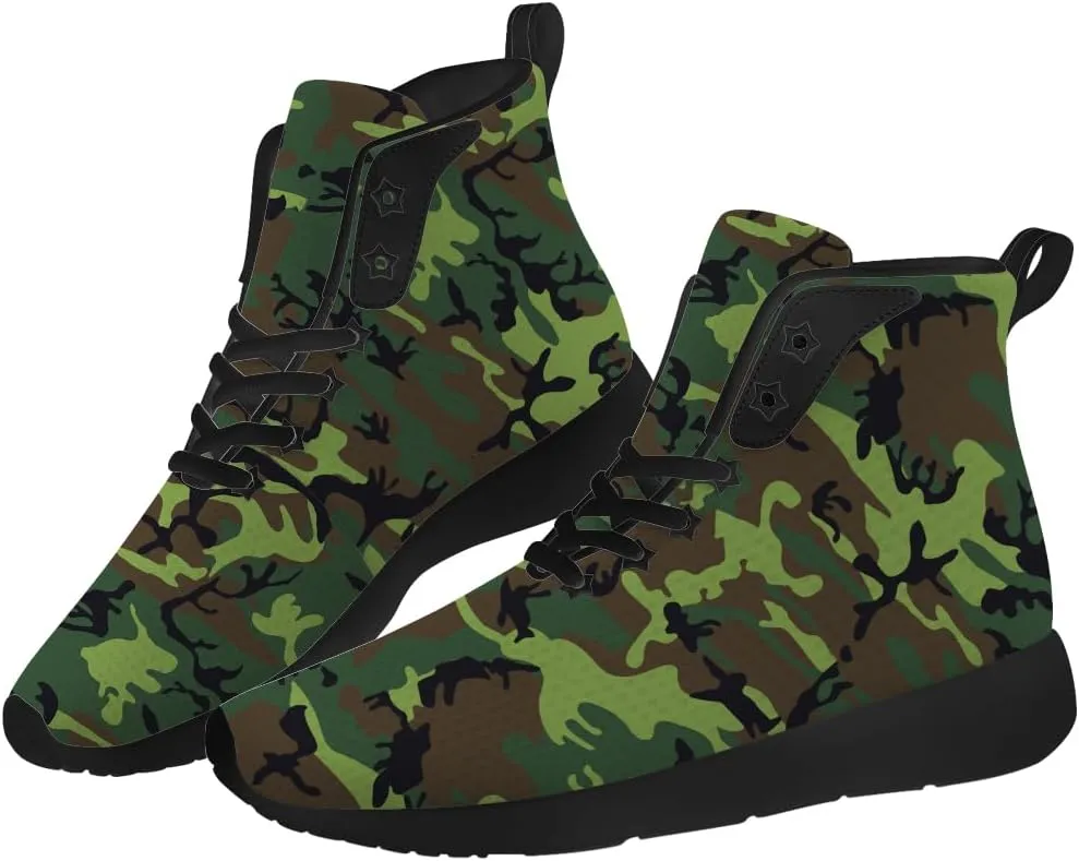 Camouflage Shoes for Men Women High Top Sneakers Gifts for Women Men