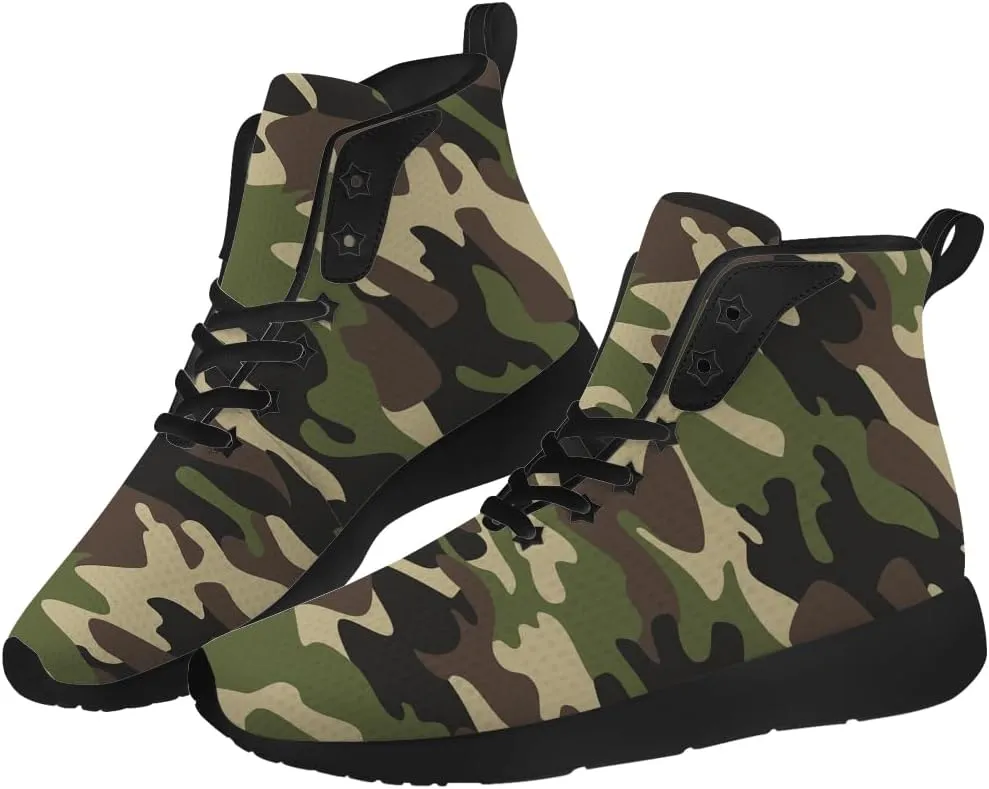 Camouflage Shoes for Men Women High Top Sneakers Gifts for Women Men