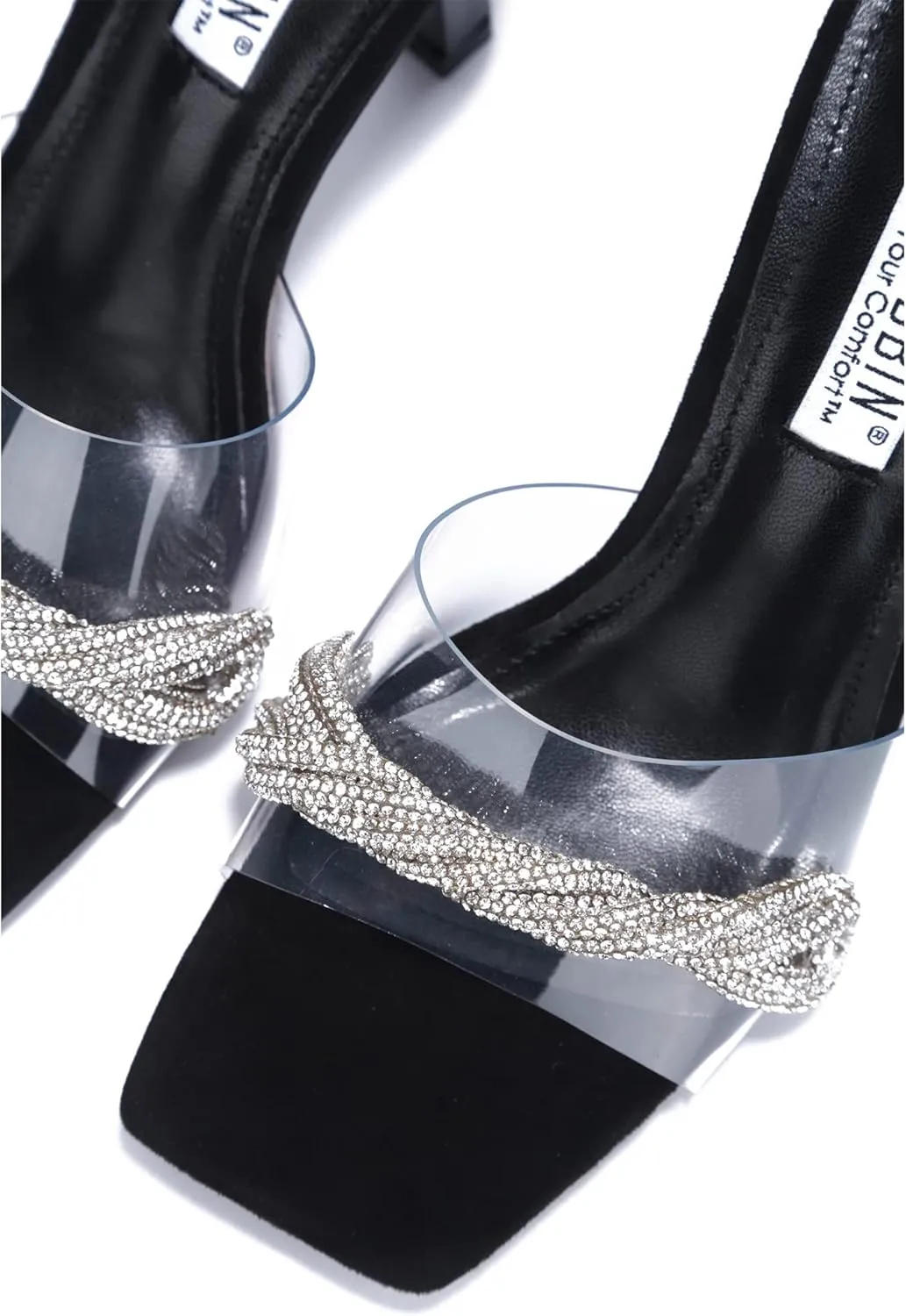 Cape Robbin Asia Sexy Stiletto High Heels for Women, Square Open Toe Shoes Heels