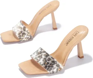 Cape Robbin Asia Sexy Stiletto High Heels for Women, Square Open Toe Shoes Heels
