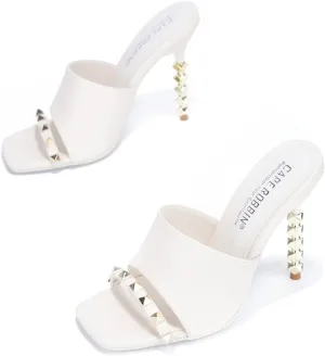 Cape Robbin Kamile Sexy Stiletto High Heels for Women, Square Open Toe Shoes Heels