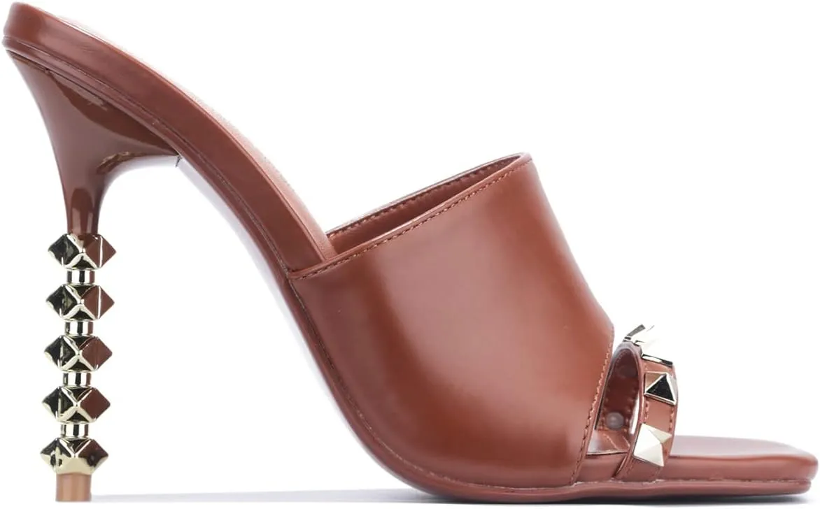 Cape Robbin Kamile Sexy Stiletto High Heels for Women, Square Open Toe Shoes Heels
