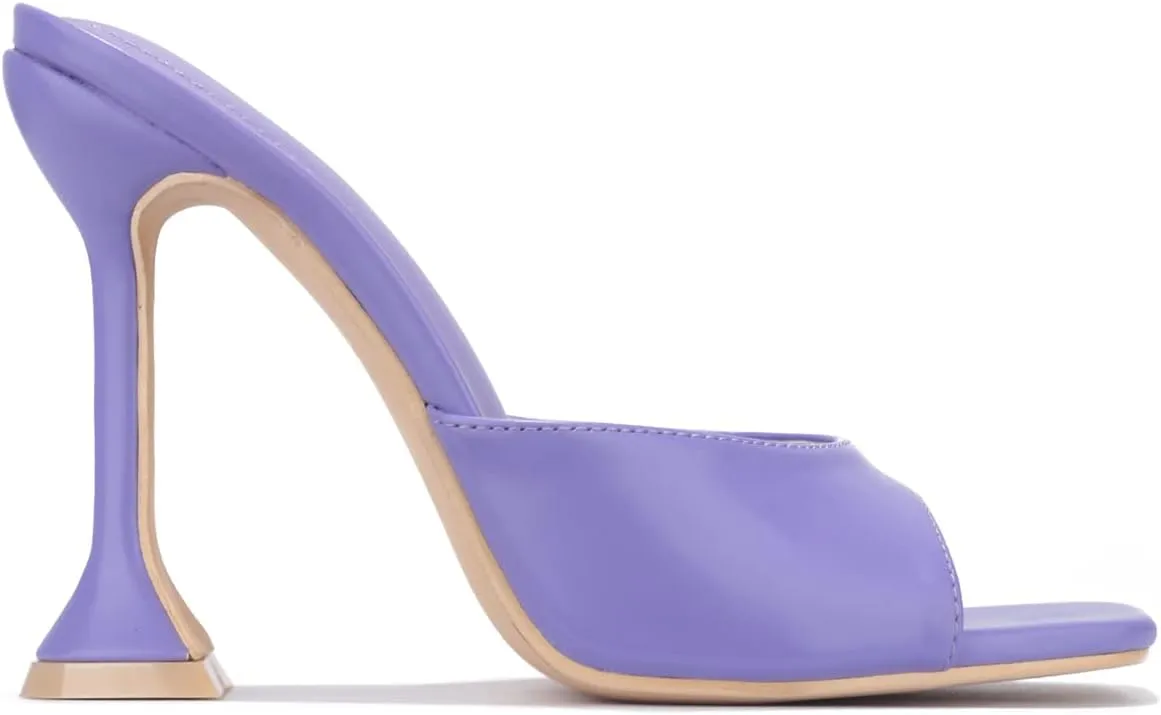 Cape Robbin Lithe Sexy High Heels for Women, Square Open Toe Shoes Heels