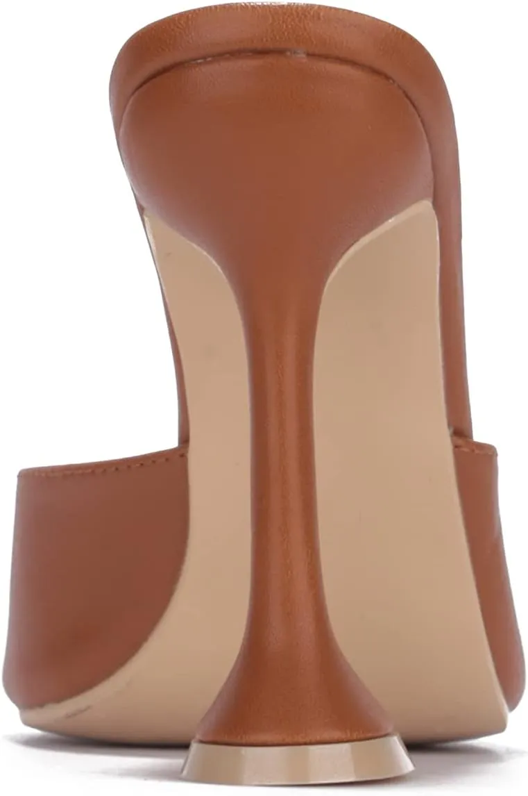 Cape Robbin Lithe Sexy High Heels for Women, Square Open Toe Shoes Heels