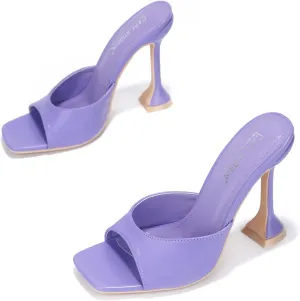 Cape Robbin Lithe Sexy High Heels for Women, Square Open Toe Shoes Heels