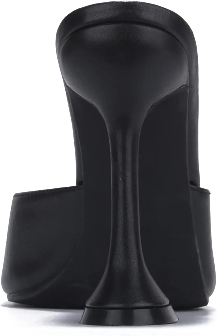 Cape Robbin Lithe Sexy High Heels for Women, Square Open Toe Shoes Heels