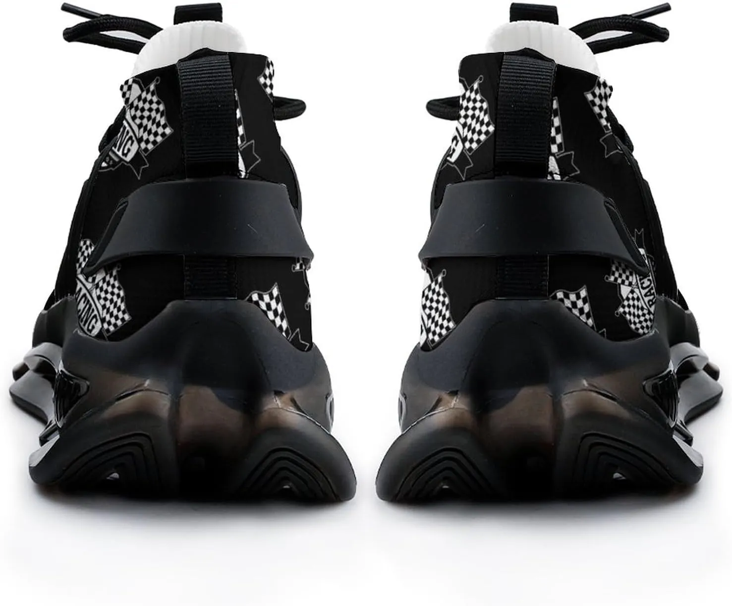 Checkered Flags Race Car Flag Women's Running Shoes Non Slip Breathable Sneakers for Walking Travel
