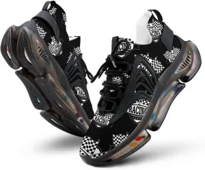 Checkered Flags Race Car Flag Women's Running Shoes Non Slip Breathable Sneakers for Walking Travel