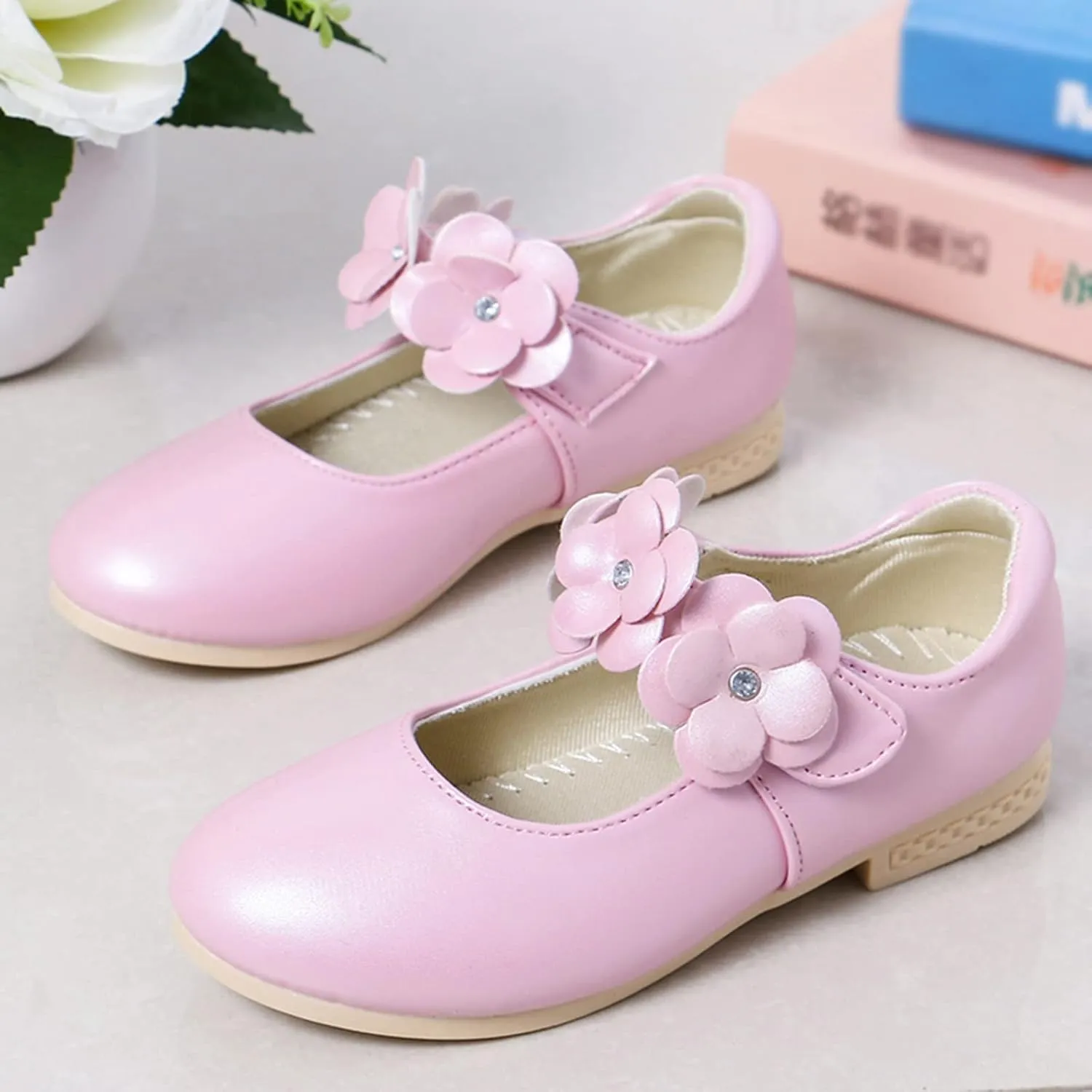 Children Shoes White Leather Shoes Bowknot Girls Princess Shoes Single Shoes Performance Shoes baby girl clothes