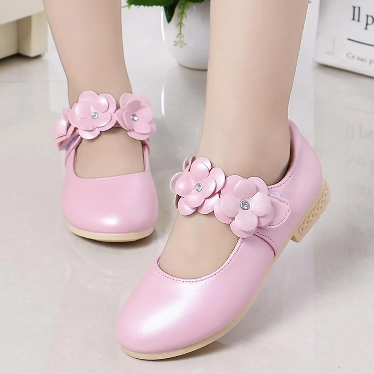Children Shoes White Leather Shoes Bowknot Girls Princess Shoes Single Shoes Performance Shoes baby girl clothes