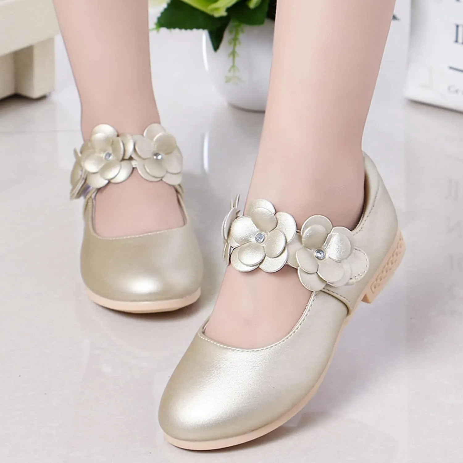 Children Shoes White Leather Shoes Bowknot Girls Princess Shoes Single Shoes Performance Shoes baby girl clothes