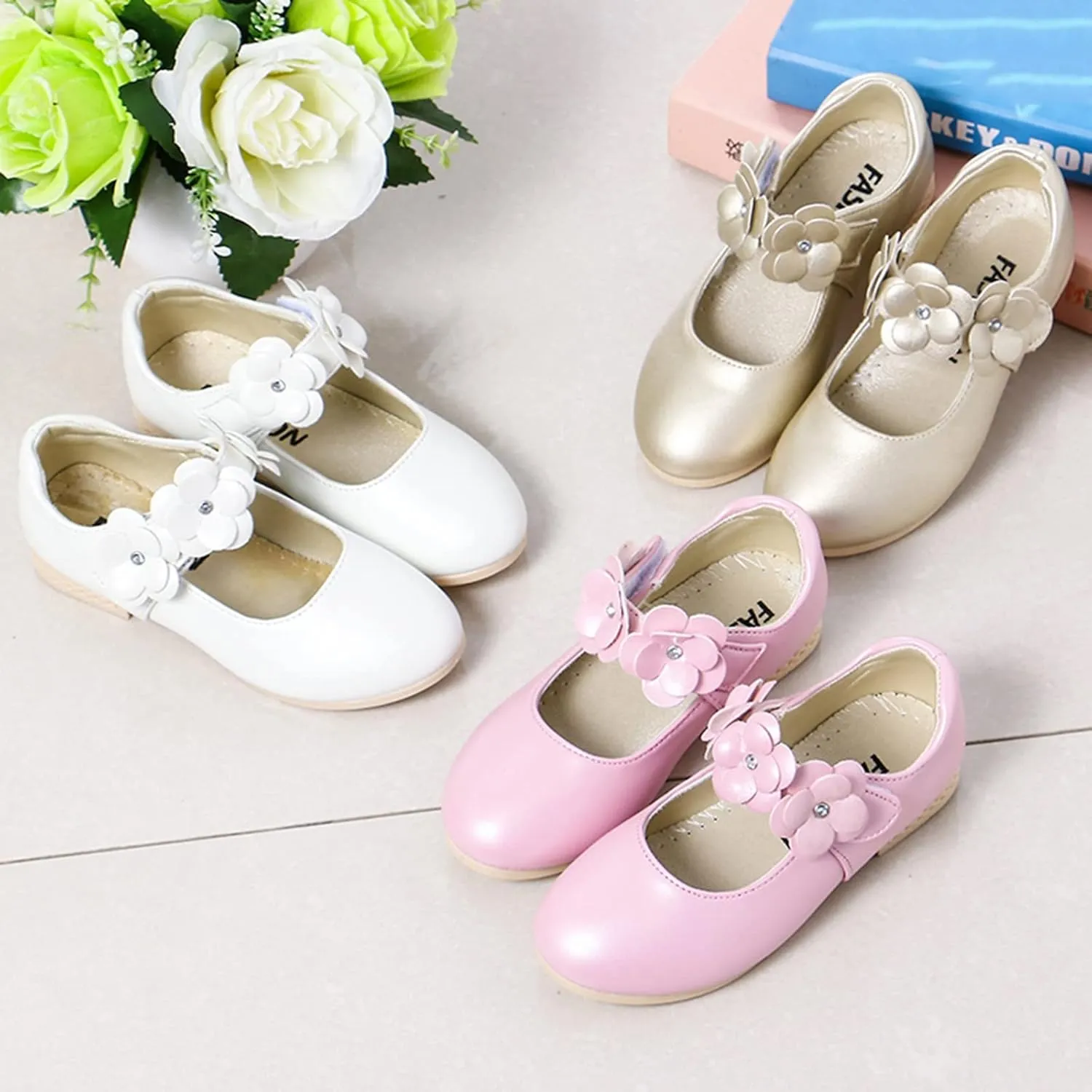 Children Shoes White Leather Shoes Bowknot Girls Princess Shoes Single Shoes Performance Shoes baby girl clothes