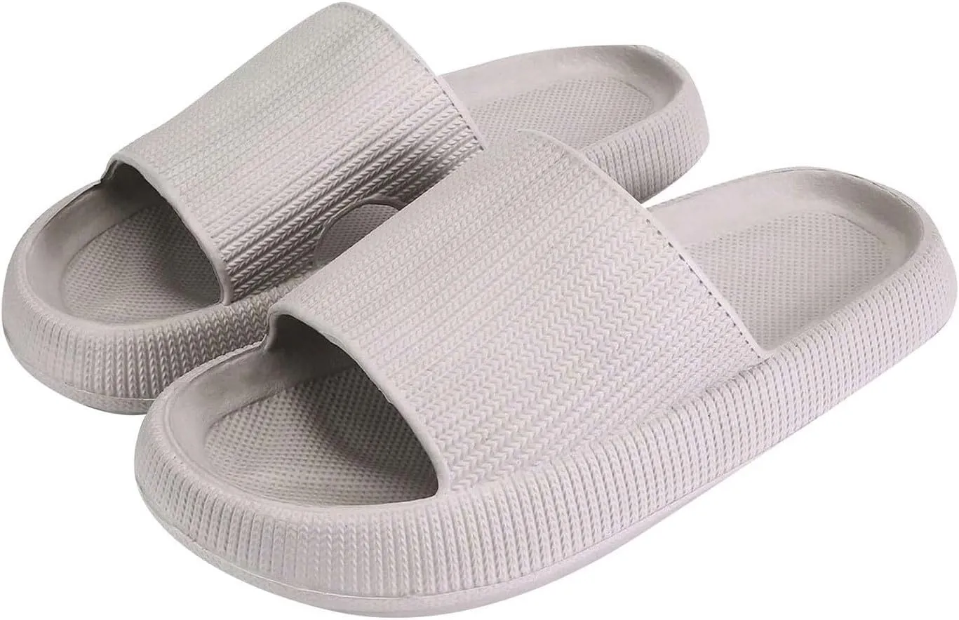 Cloud Slides for Women and Men, Platform Slides Slippers Pillow Slippers with Arch Support Women Shower Sandals House Shoes Indoor Outdoor Slip On Sandals Comfortable Waterproof Unisex