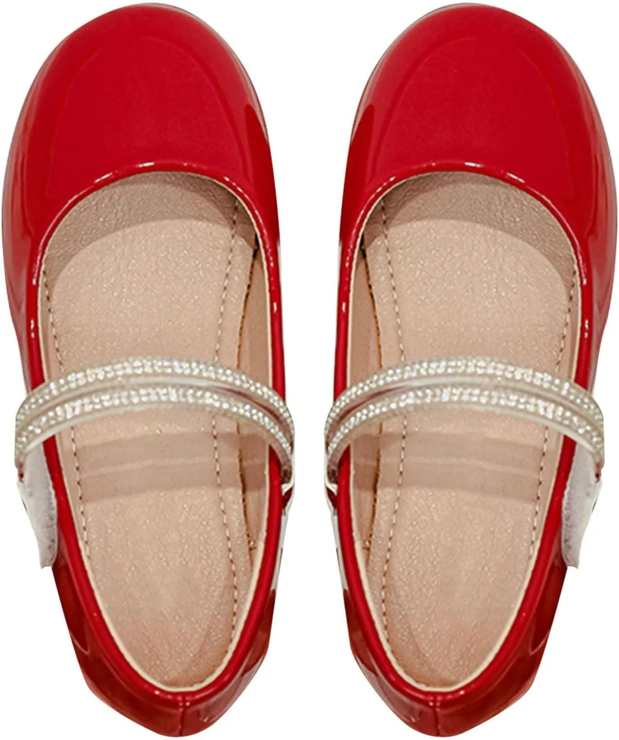 Girls Dress Shoes Ballerina Flat𝐬 Kids Toddler Mary Jane Low Heels Leather Student 𝗨niform Shoes for School
