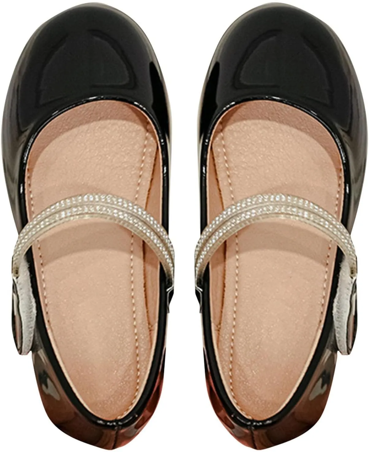 Girls Dress Shoes Ballerina Flat𝐬 Kids Toddler Mary Jane Low Heels Leather Student 𝗨niform Shoes for School