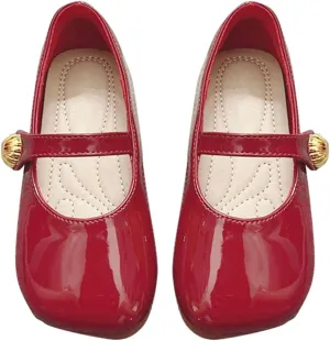 Girls' Leather Shoes Spring/Autumn Solid Color Flat Bottomed Low Top Breathable Non Slip Casual baby girls' clothes