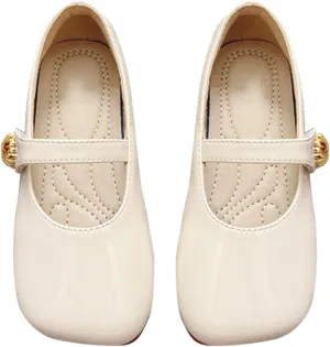 Girls' Leather Shoes Spring/Autumn Solid Color Flat Bottomed Low Top Breathable Non Slip Casual baby girls' clothes