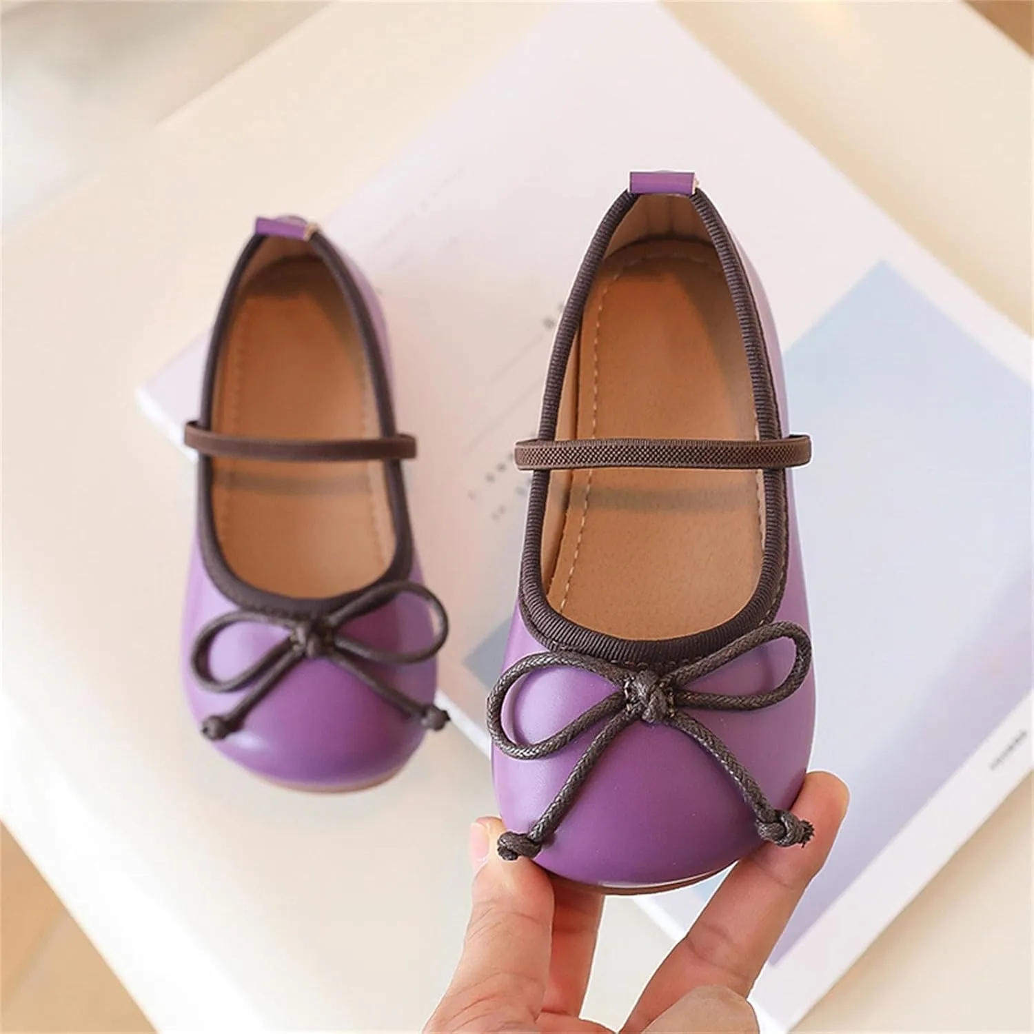 Girls Shoes Children Shoes Non Slip Soft Sole Leather Shoes Bowknot Single Shoes girls size 4 clothes