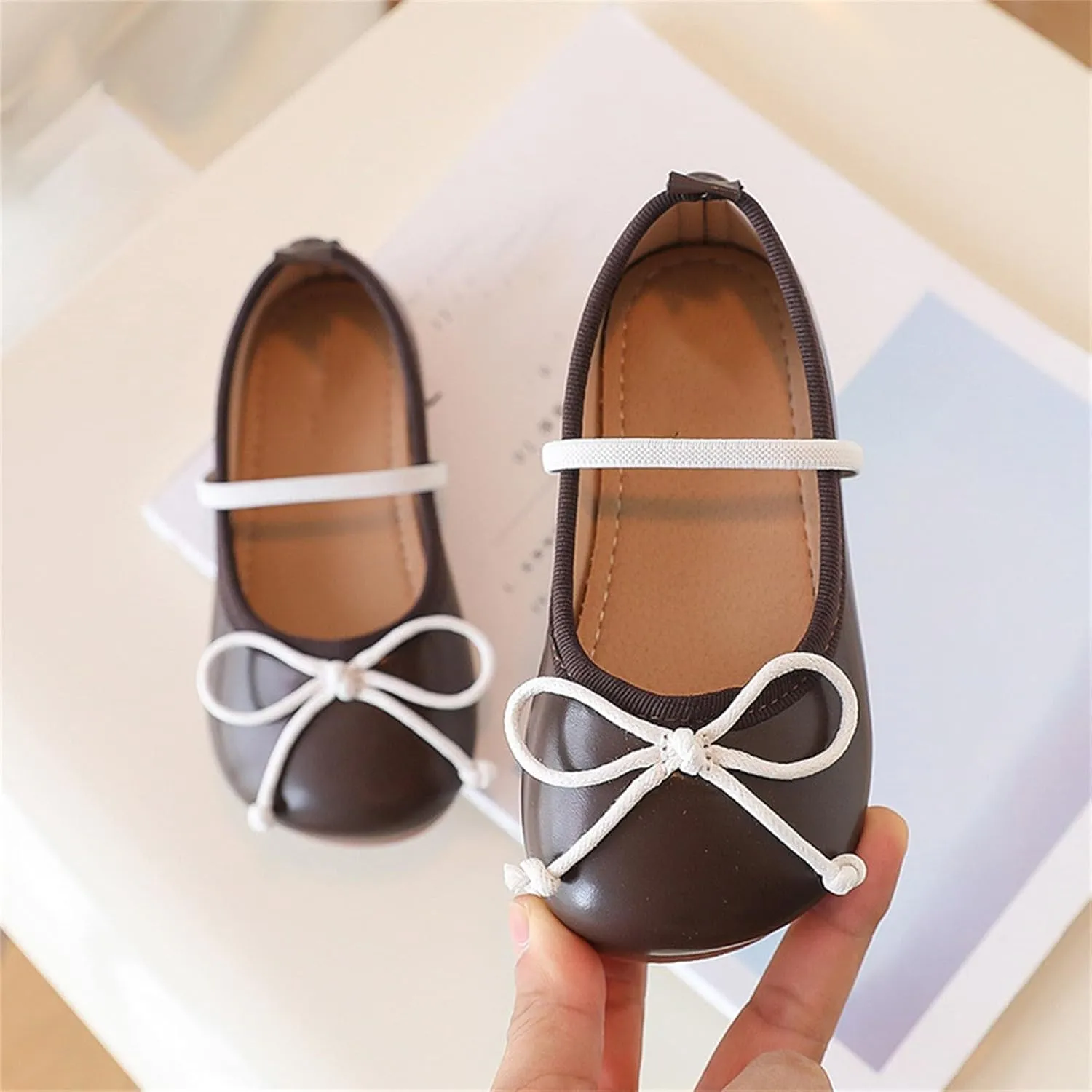 Girls Shoes Children Shoes Non Slip Soft Sole Leather Shoes Bowknot Single Shoes girls size 4 clothes