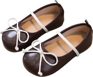 Girls Shoes Children Shoes Non Slip Soft Sole Leather Shoes Bowknot Single Shoes girls size 4 clothes
