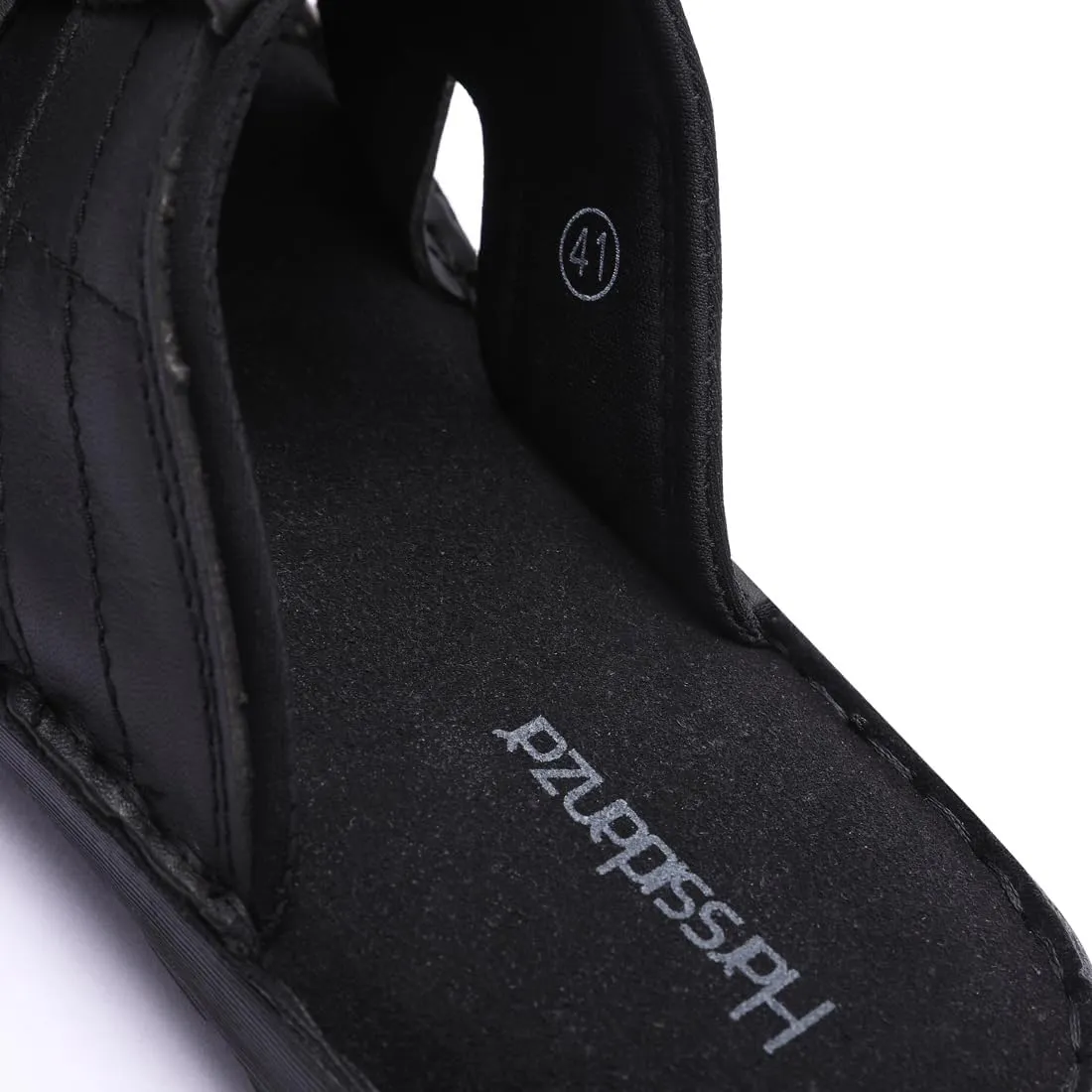 Harssidanzar Leather Slide Sandals for Men Memory foam Lightweight Summer Mens Sandals Outdoor Mens Beach slip on Sandal KM228US