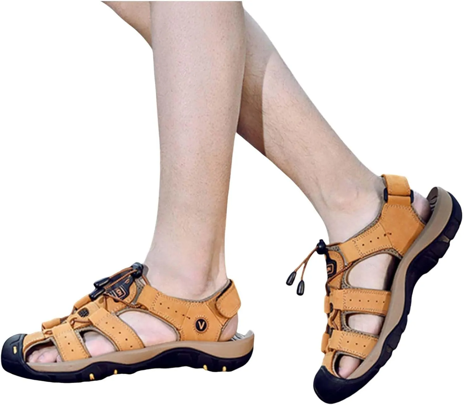Hiking Sandals for Men Closed Toe Water Shoes Summer Outdoor Beach Orthopedic Sandal Lightweight Walking Shoes