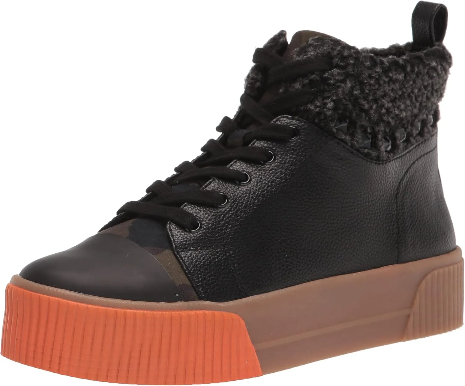 Jessica Simpson Womens Emiliya Mixed Media Fashion High-Top Sneakers