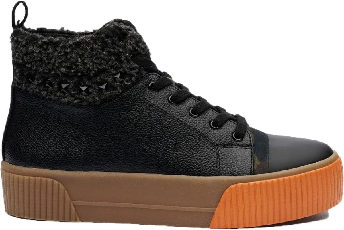 Jessica Simpson Womens Emiliya Mixed Media Fashion High-Top Sneakers