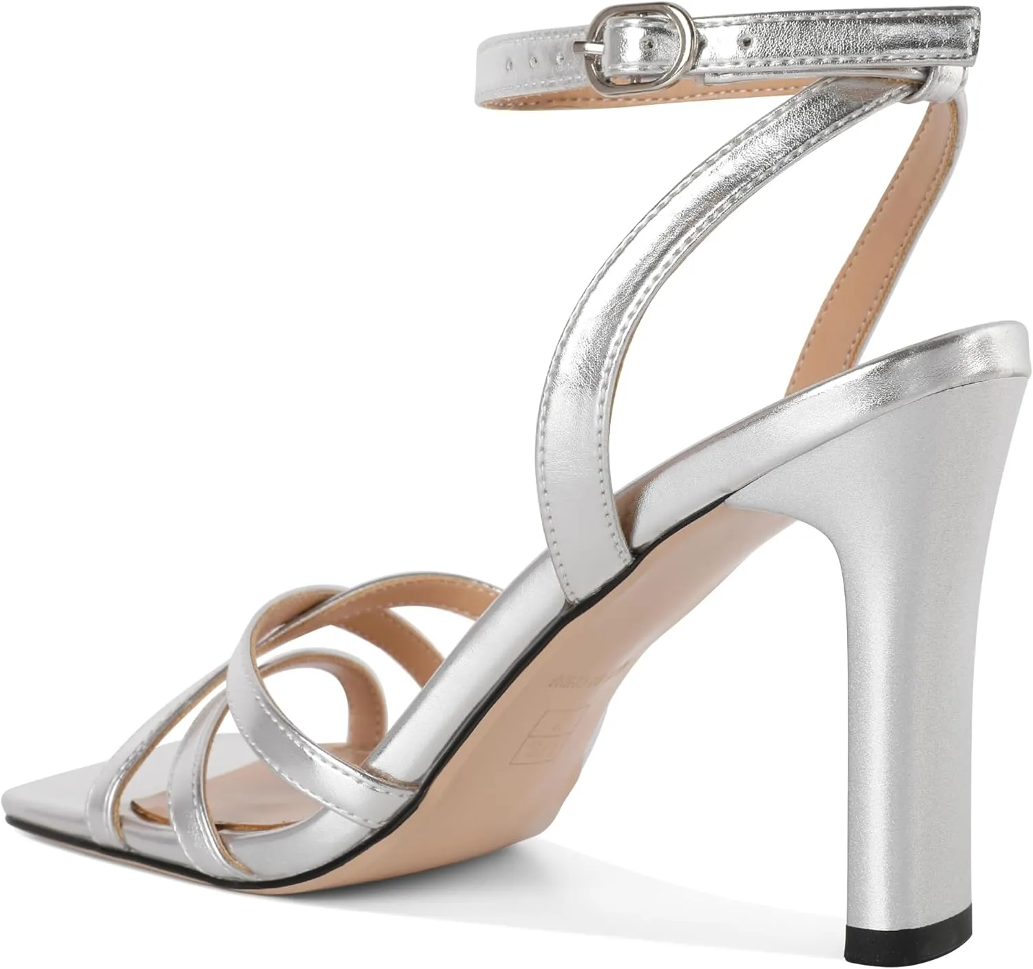 Joseywade Chunky Heels For Women Strappy High Heel 3.5 Inch Heeled Sandals Open Toe Shoes