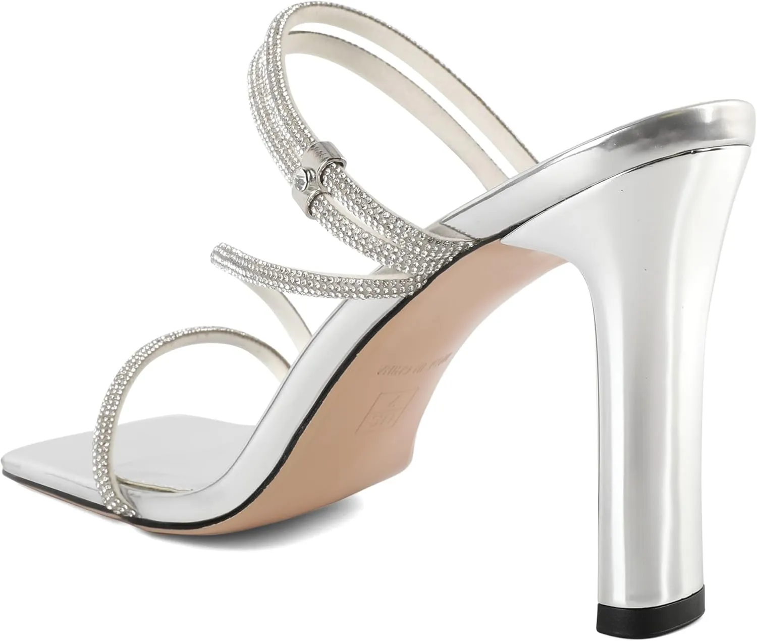 Joseywade Chunky Heels For Women Strappy High Heel Mules 3.5" Heeled Sandals Open Toe Shoes