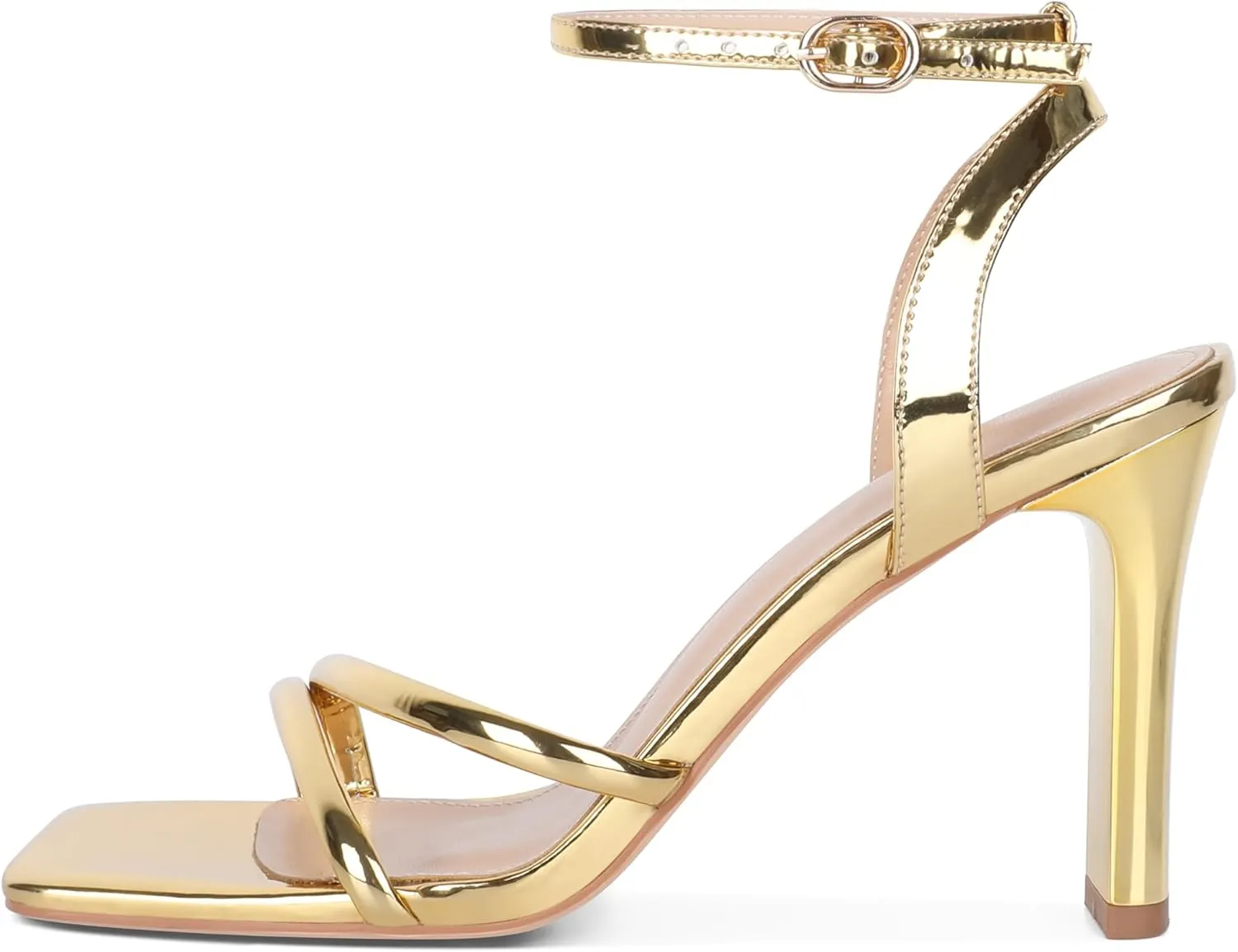 Joseywade Chunky Heels Women Strappy High Heels 3.5" Heeled Sandals Open Toe Shoes